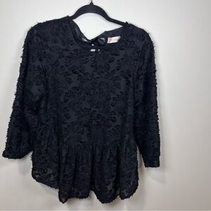 Altar’d State Elegant Black  Women Top